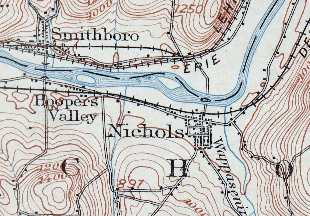 Catatonk New York Ithaca Endicott USGS Topo Map 1908 Antique - Image 5