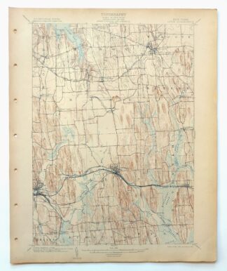 Clyde New York Wolcott Lyons USGS Topo Map 1905 Antique