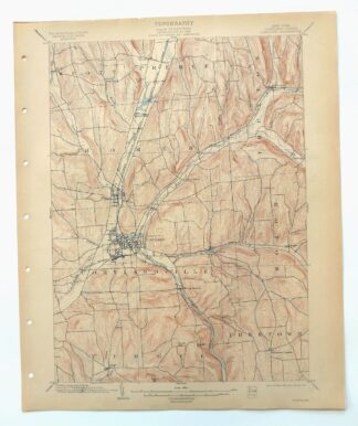 Cortland New York Preble Homer USGS Topographic Map 1911