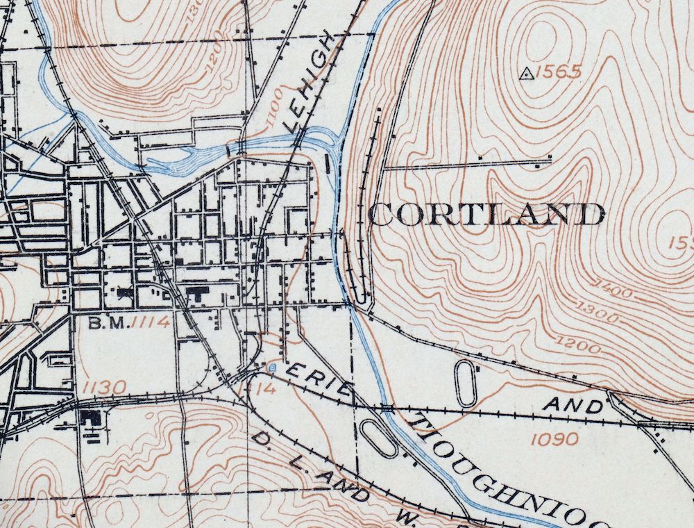 Cortland New York Preble Homer USGS Topographic Map 1911 - Image 2