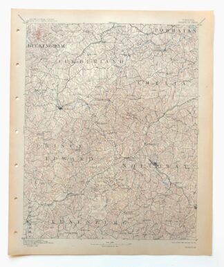 Farmville Virginia Blackstone Rice USGS Topographic Map 1914