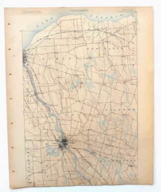 Fulton New York Oswego Minetto USGS Topo Map 1905 Antique