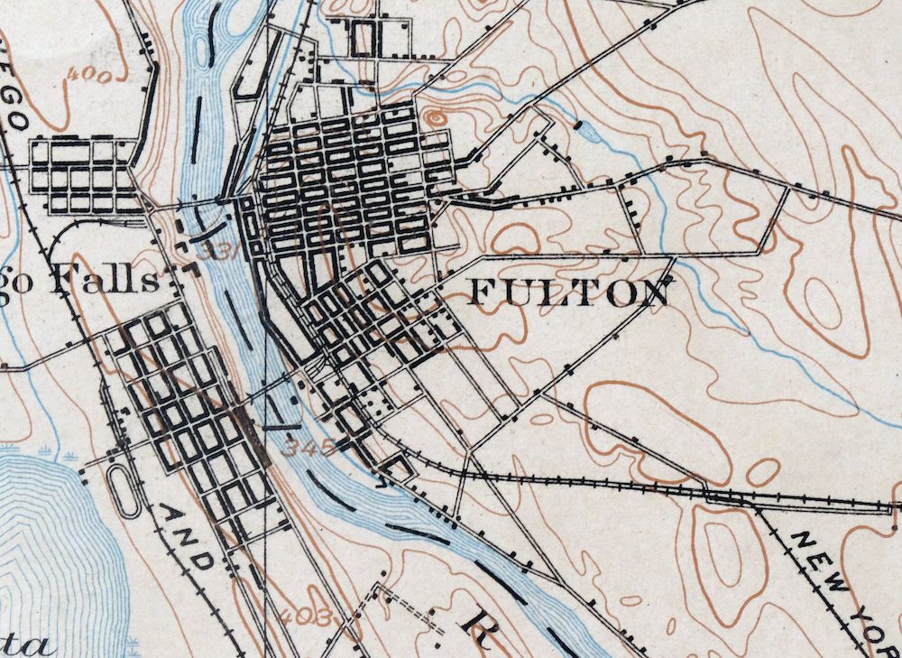 Fulton New York Oswego Minetto USGS Topo Map 1905 Antique - Image 4