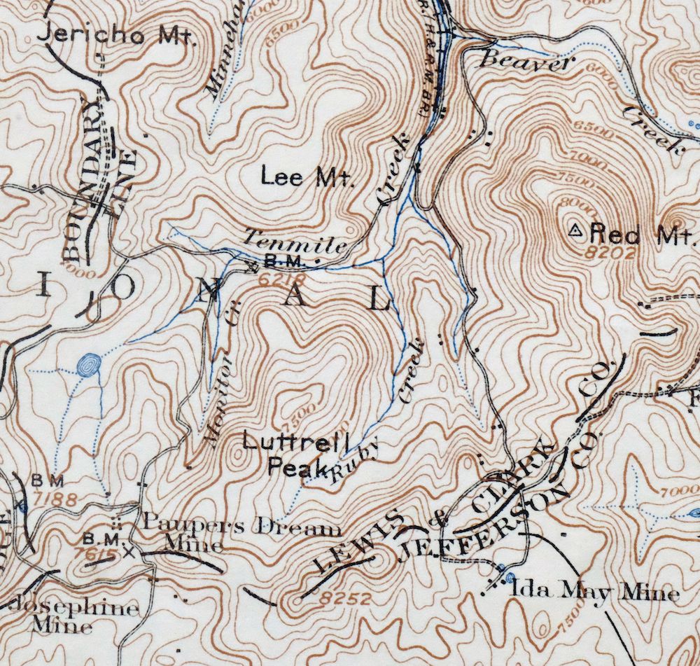 Boulder Montana Butte-Silver Bow Clancy USGS Topo Map 1933 - Image 3