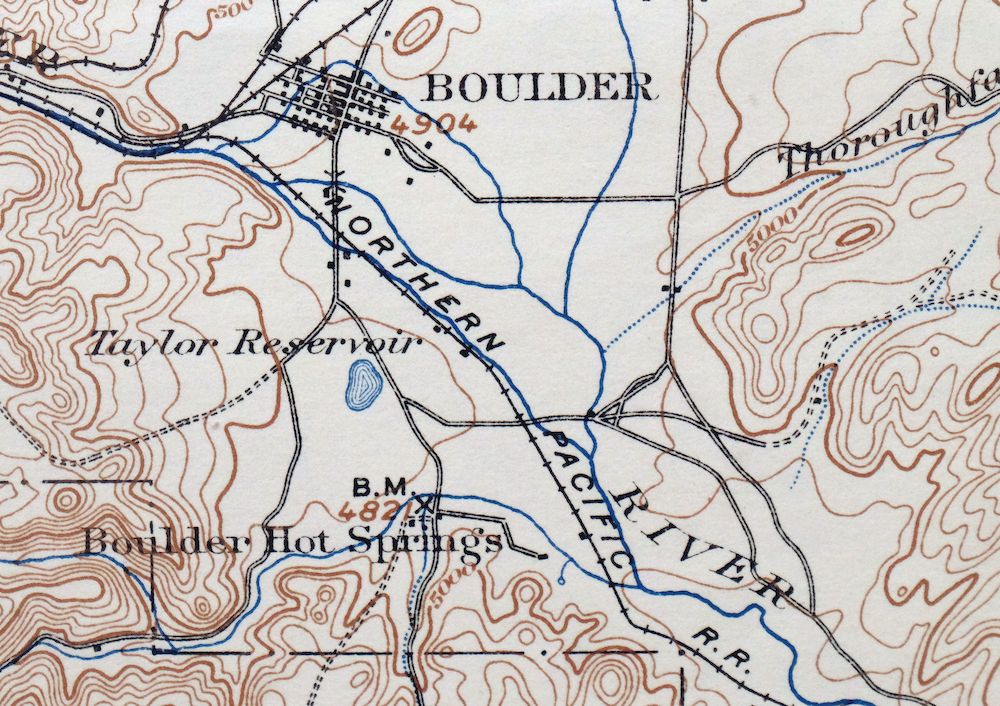 Boulder Montana Butte-Silver Bow Clancy USGS Topo Map 1933 - Image 5