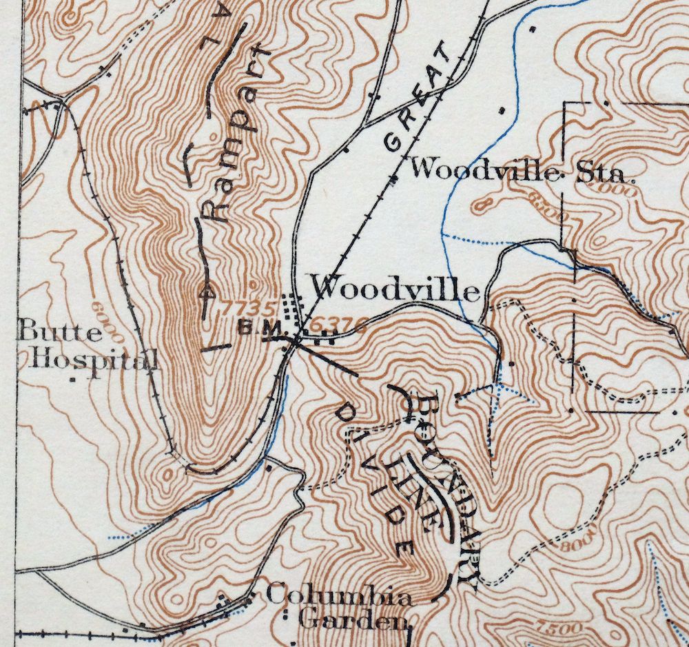 Boulder Montana Butte-Silver Bow Clancy USGS Topo Map 1933 - Image 2