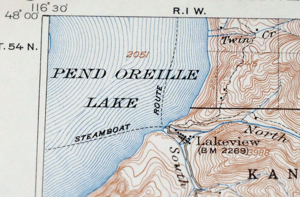 Cataldo Idaho Lakeview Osburn USGS Topo Map 1954 Vintage - Image 2