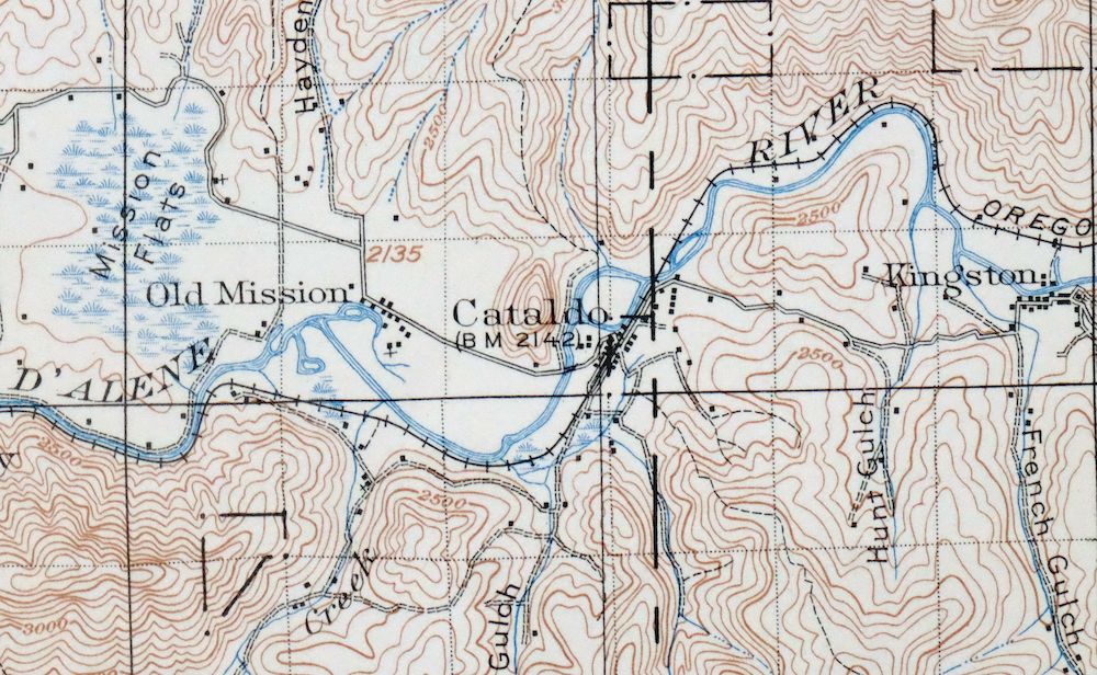 Cataldo Idaho Lakeview Osburn USGS Topo Map 1954 Vintage - Image 4