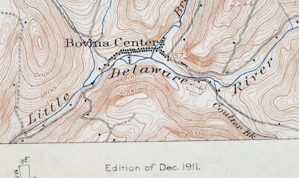 Delhi New York Davenport USGS 15-Min Topo Map 1911 Antique - Image 6