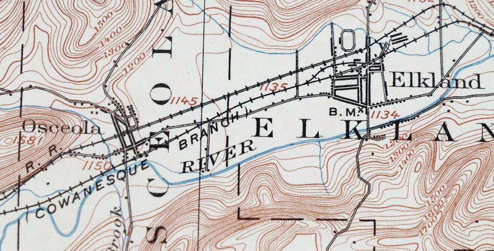 Elkland Pennsylvania Wellsboro Knoxville USGS Topo Map 1903 - Image 4