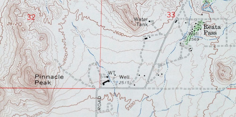 Mcdowell Peak Arizona Scottsdale USGS Topo Map 1967 Vintage - Image 3