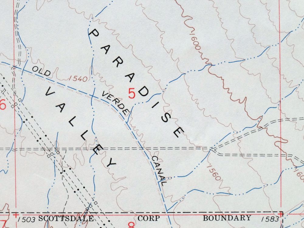 Mcdowell Peak Arizona Scottsdale USGS Topo Map 1967 Vintage - Image 4
