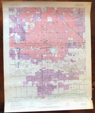 Phoenix Arizona USGS 7.5-Min Topographic Map 1968 Vintage