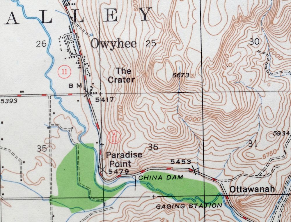 Owyhee Nevada Duck Valley USGS 15-Min Topo Map 1965 Vintage - Image 4