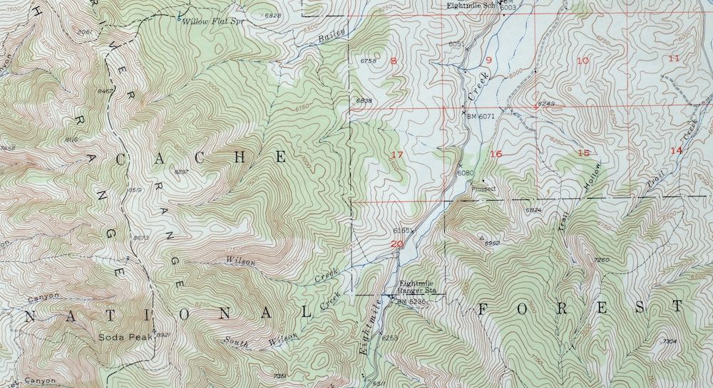 Soda Springs Idaho Cache NF Grace USGS Topo Map 1951 Vintage - Image 6