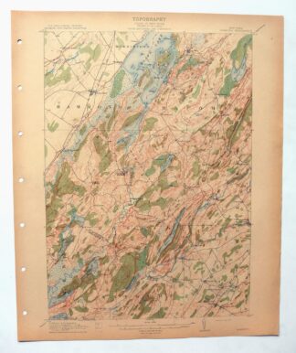 Hammond New York Black Lake Oxbow USGS Topo Map 1912 Antique