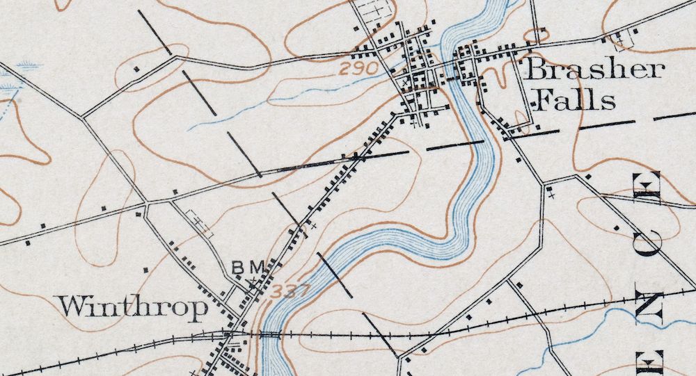 Massena New York Stockholm Norwood USGS 15-Min Topo Map 1909 - Image 3