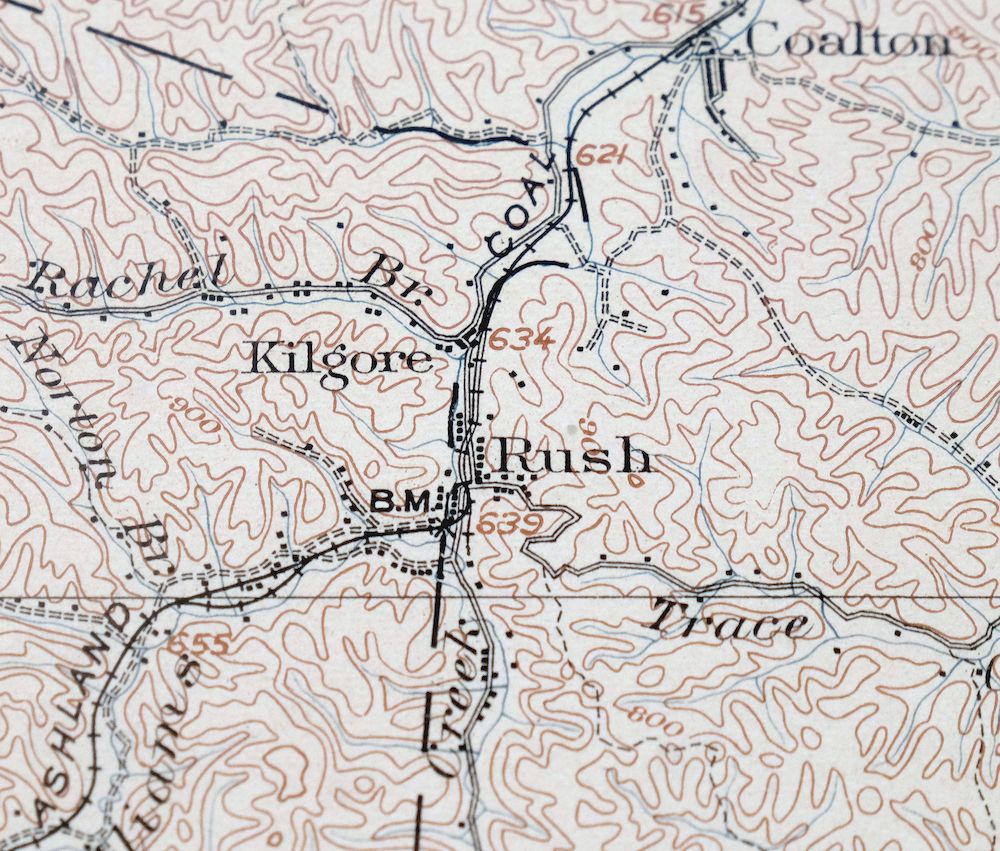 Kenova Kentucky Louisa Grayson USGS Topo Map 1912 Antique - Image 5