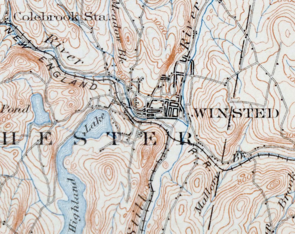 Litchfield Connecticut Waterbury Oakville USGS Topo Map 1910 - Image 4