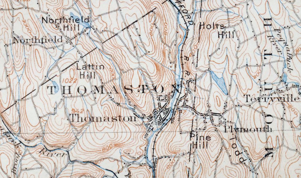 Litchfield Connecticut Waterbury Oakville USGS Topo Map 1910 - Image 6