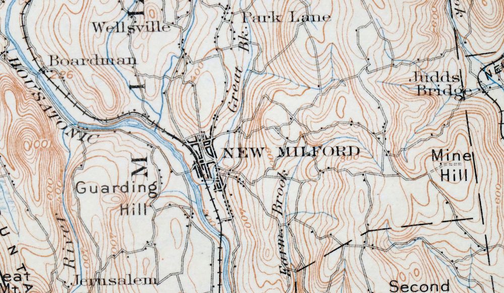 Litchfield Connecticut Waterbury Oakville USGS Topo Map 1910 - Image 2