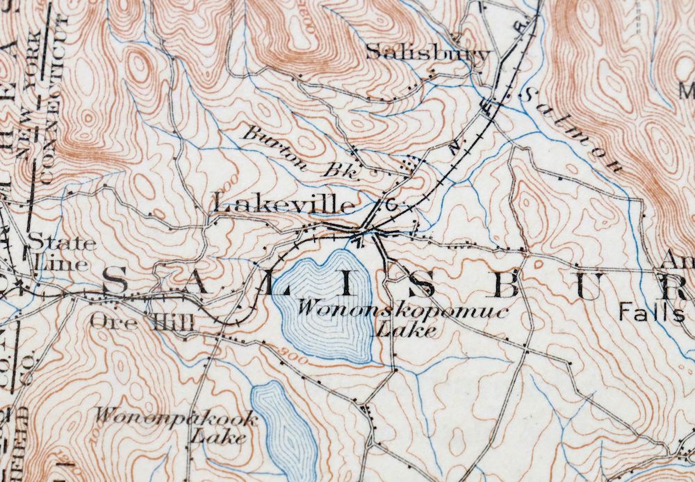 Litchfield Connecticut Waterbury Oakville USGS Topo Map 1910 - Image 3