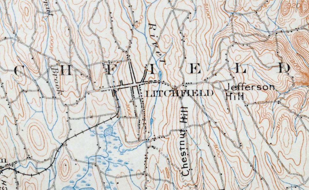 Litchfield Connecticut Waterbury Oakville USGS Topo Map 1910 - Image 5
