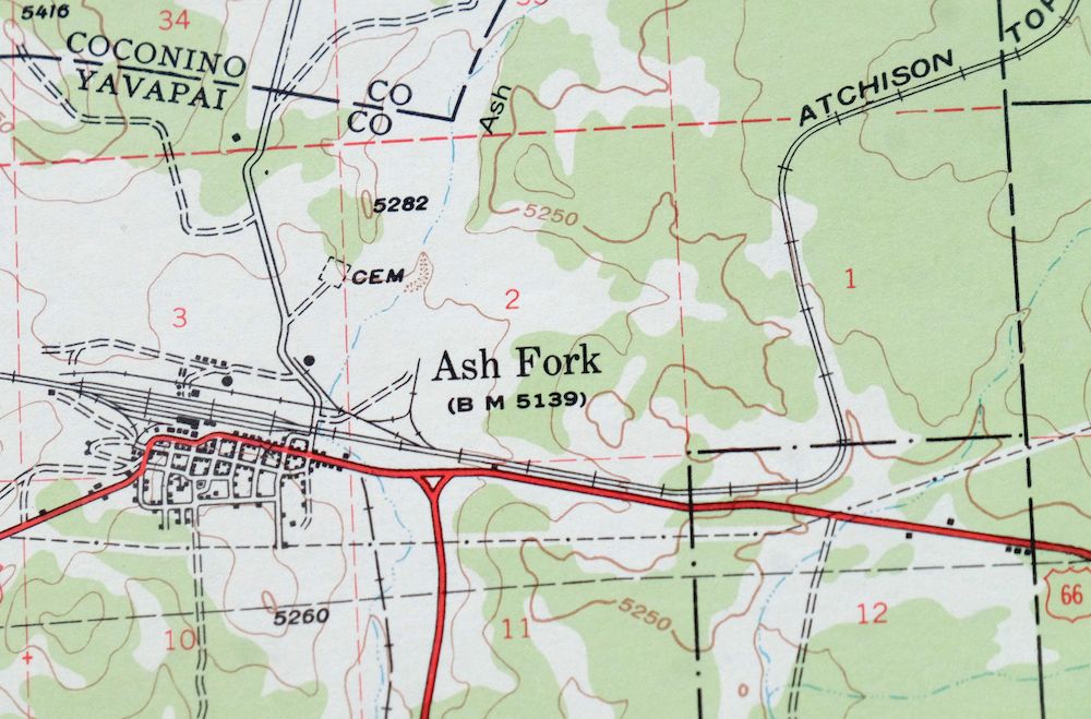 Ash Fork Arizona Kaibab NF Prescott NF USGS Topo Map 1978 - Image 4