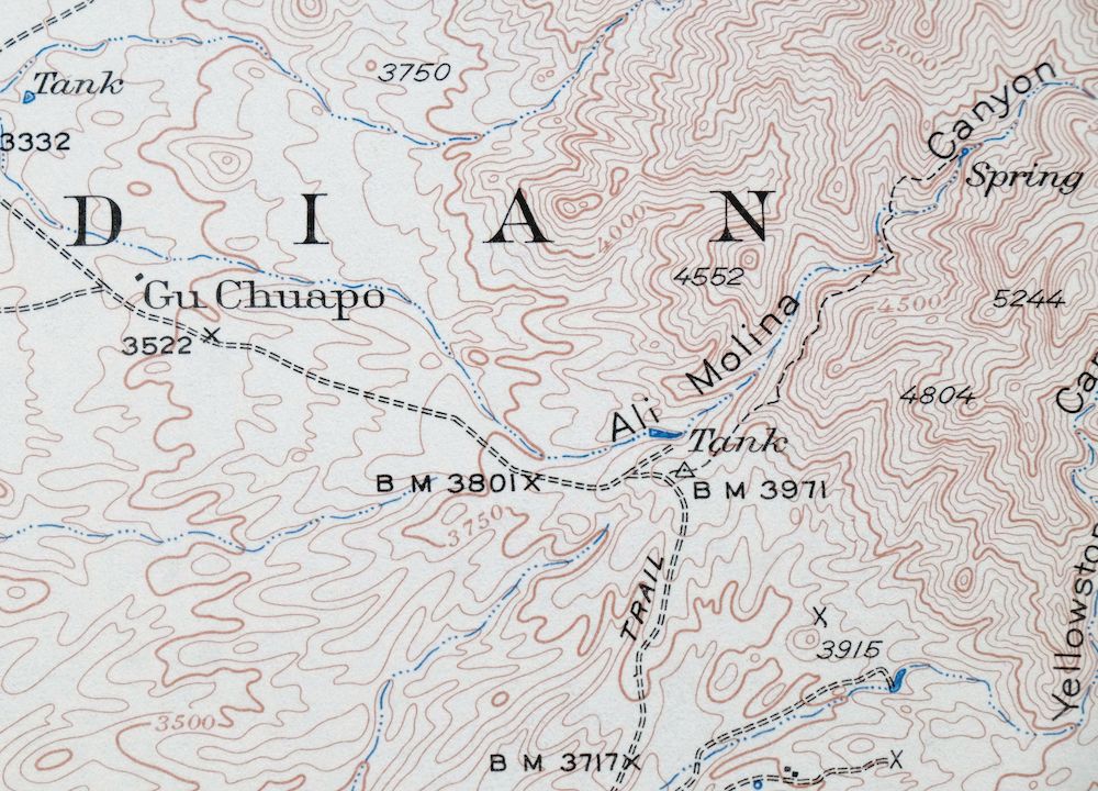 Baboquivari Peak Arizona USGS 15-Min Topo Map 1967 Vintage - Image 4