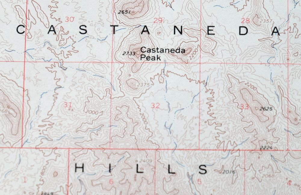 Castaneda Hills Arizona USGS 15-Min Topo Map 1967 Vintage - Image 2