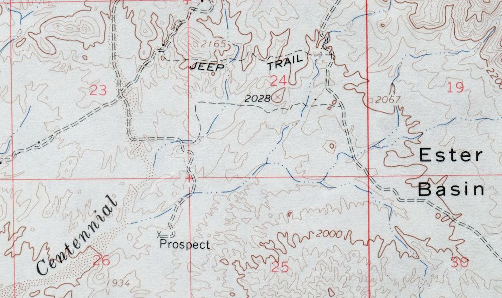 Castaneda Hills Arizona USGS 15-Min Topo Map 1967 Vintage - Image 3