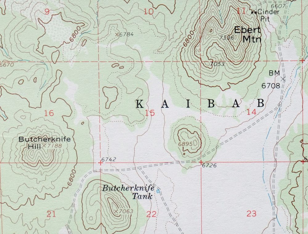 Ebert Mountain Arizona Red Mountain USGS Topo Map 1969 - Image 2