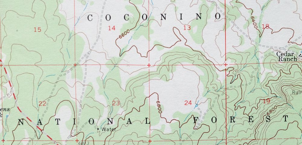 Ebert Mountain Arizona Red Mountain USGS Topo Map 1969 - Image 4