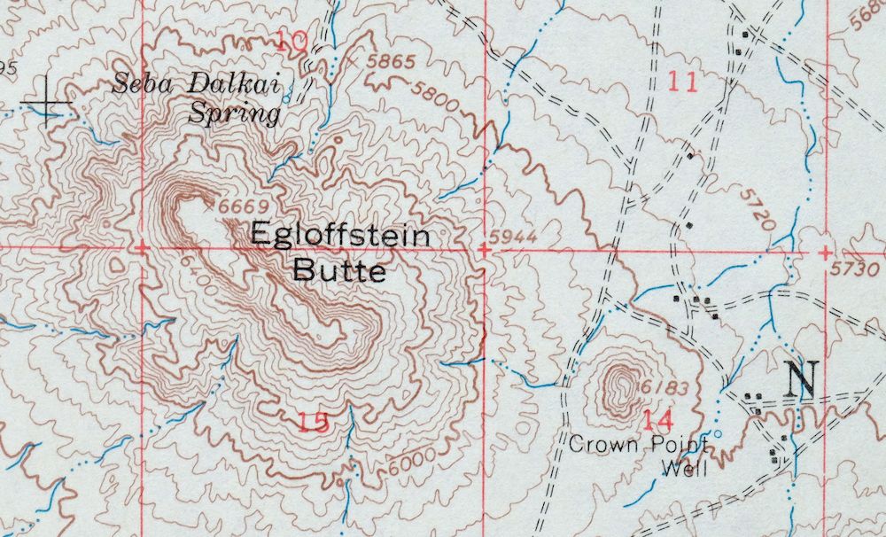 Egloffstein Butte Arizona Hopi Navajo USGS Topo Map 1968 - Image 4