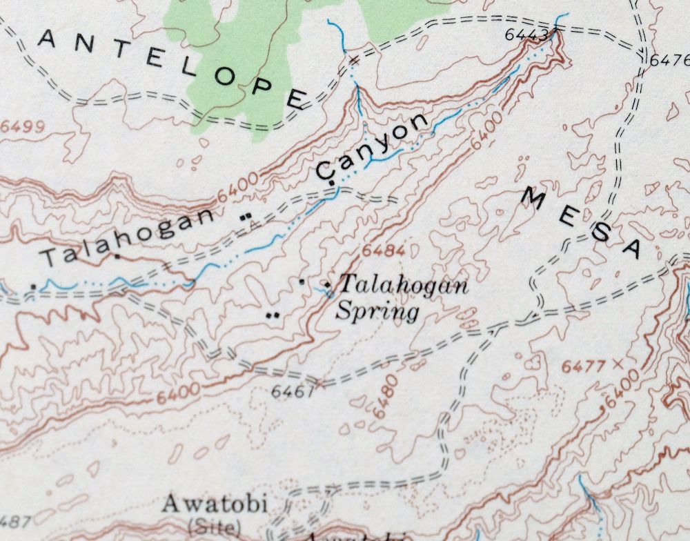 Egloffstein Butte Arizona Hopi Navajo USGS Topo Map 1968 - Image 2