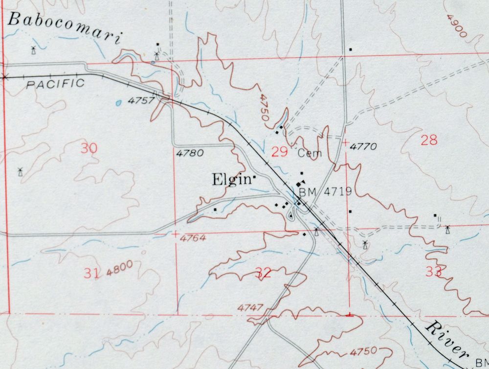 Elgin Arizona Patagonia Sonoita USGS Topo Map 1971 Vintage - Image 5