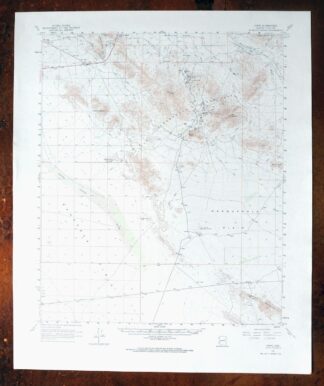 Hope Arizona Salome USGS 15-Min Topographic Map 1967 Vintage