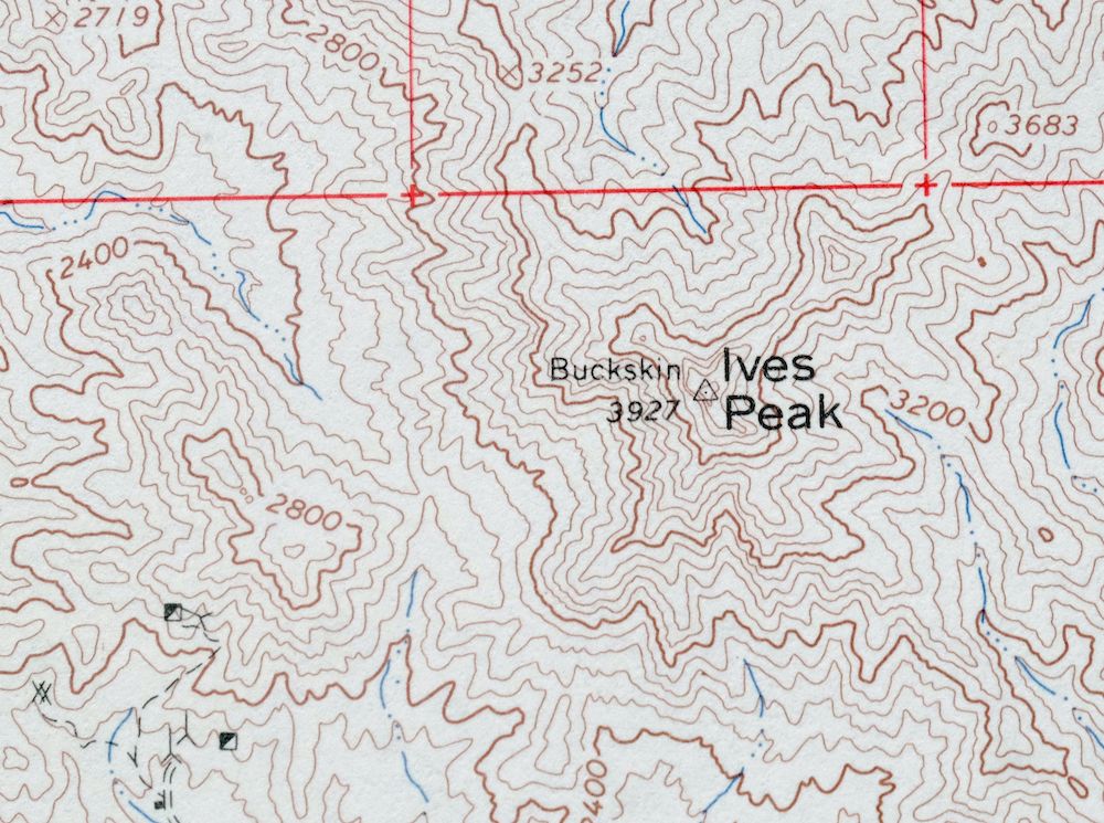 Ives Peak Arizona USGS 15-Min Topographic Map 1967 Vintage - Image 3