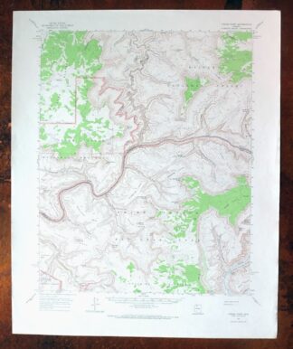 Kanab Point Arizona USGS 15-Min Topographic Map 1972 Vintage