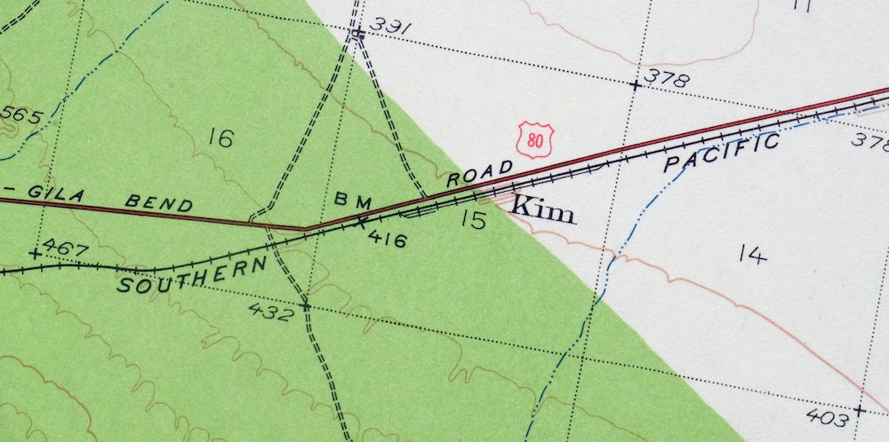 Kim Arizona USGS 15-Min Topographic Map 1961 Vintage - Image 5
