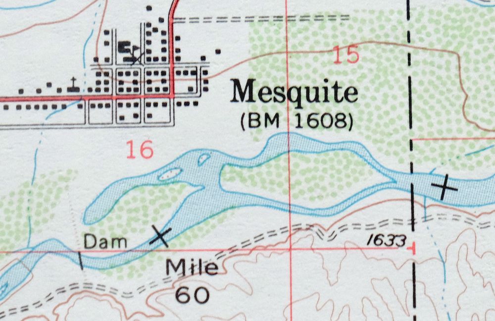 Mesquite Nevada Bunkerville USGS 15-Min Topographic Map 1978 - Image 4