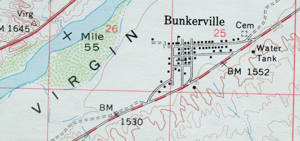 Mesquite Nevada Bunkerville USGS 15-Min Topographic Map 1978 - Image 3