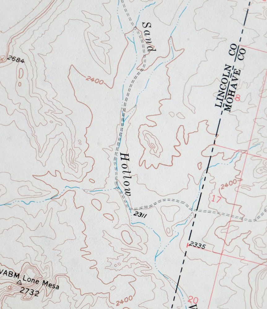 Mesquite Nevada Bunkerville USGS 15-Min Topographic Map 1978 - Image 2