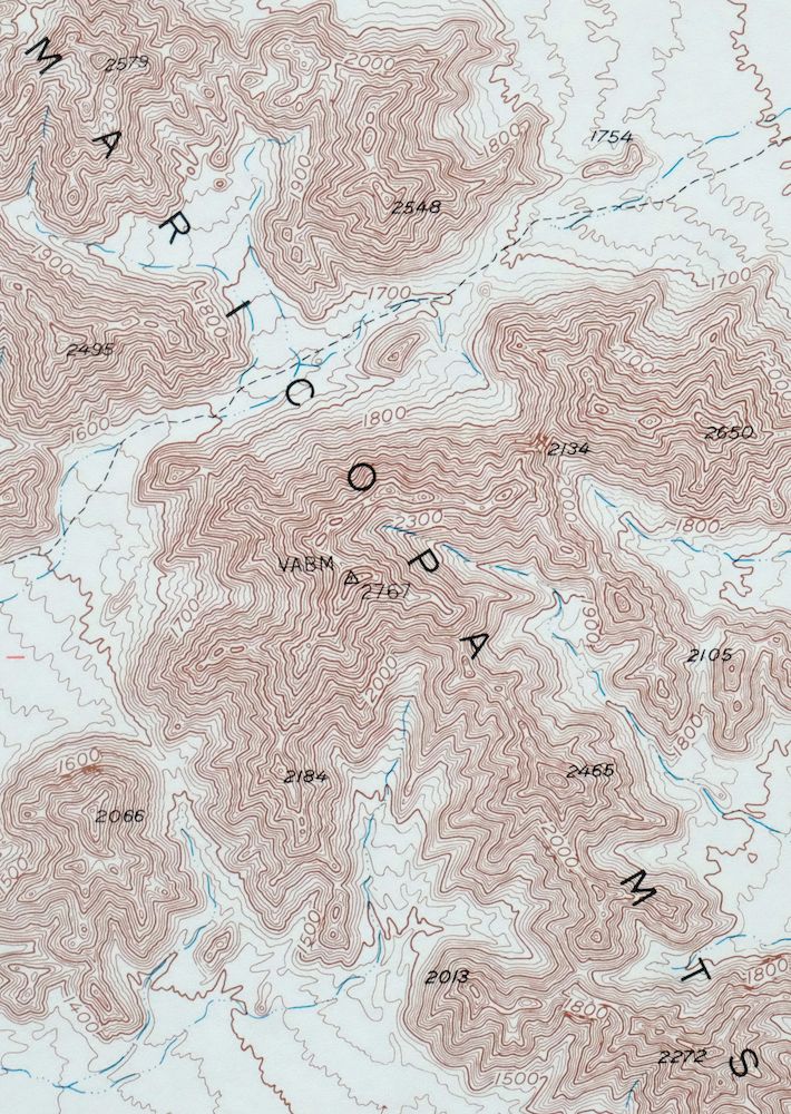 Mobile Arizona Goodyear USGS 15-Min Topo Map 1951 Vintage - Image 3
