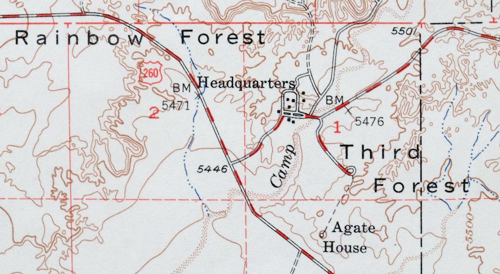 Petrified Forest Arizona USGS 15-Min Topo Map 1956 Vintage - Image 2