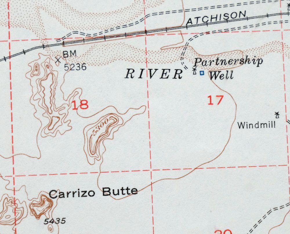 Petrified Forest Arizona USGS 15-Min Topo Map 1956 Vintage - Image 4