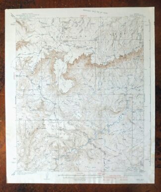 Pine Arizona Payson Sun Valley USGS Topo Map 1940 Antique