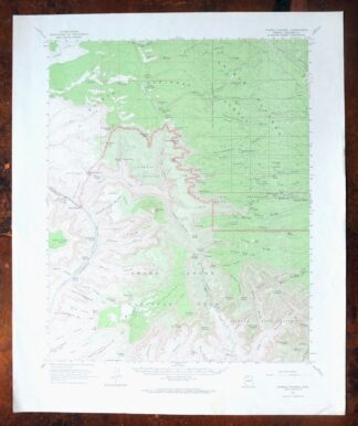 Powell Plateau Arizona USGS 15-Min Topo Map 1964 Vintage