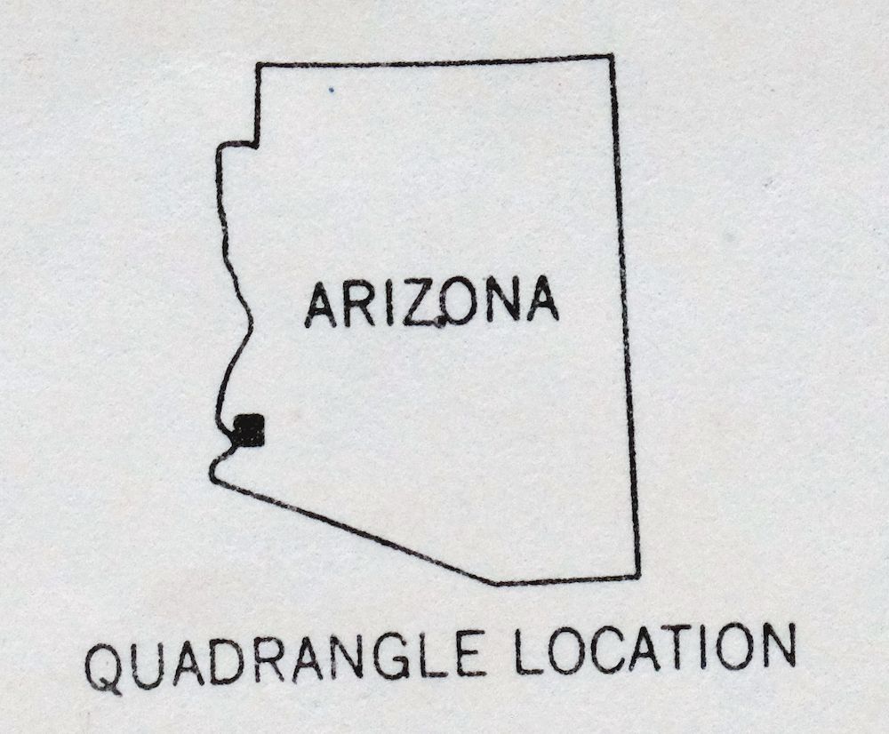 Red Hill Arizona Castle Dome Plain USGS Topographic Map 1955 - Image 6