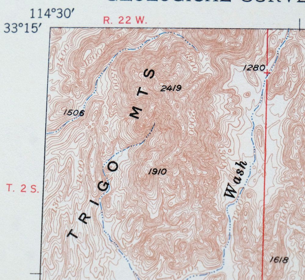 Red Hill Arizona Castle Dome Plain USGS Topographic Map 1955 - Image 4